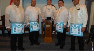 Four Filipino Canadian Newly Raised Master Masons