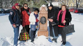 OFSAM and MaCCFA officers visit Louis Riel’s house and grave