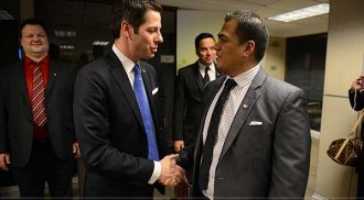 Jon Reyes officially passed the MFBC torch to Hipolito Alibin Jr.