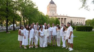 Table for 1201 at the Manitoba Legislature