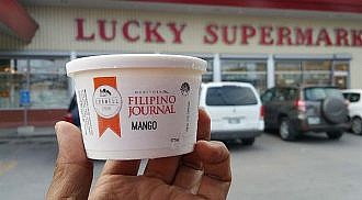 DELICIOUS MANGO ICE CREAM! Now available at Lucky Supermarket!
