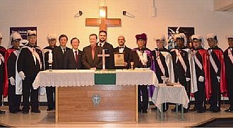 Knights of Columbus Honor Guards for the Blessing of Divine Infant Altar