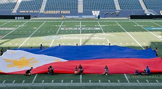 The Philippine Super Flag is ready for Filipino Cultural Night at Investors Group Field!