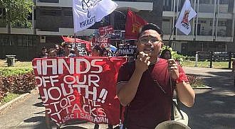 UPLB students stage walkout protest